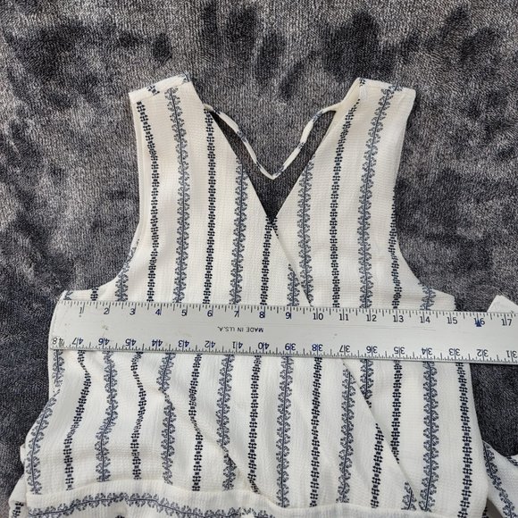 NEW! Rad. clothing v-neck sleeveless romper dress ivory/midnight Size Medium - Picture 8 of 10